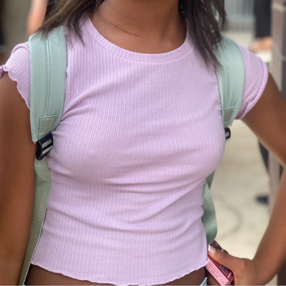 Lavender aeropostale crop top